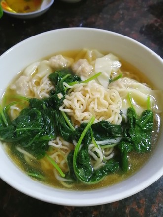 Breakfast in Three Minutes~~white Cauliflower Wanton Noodles