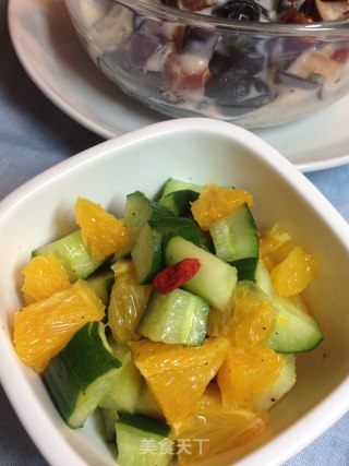 Cucumber and Orange Salad [traditional Salad] Freshly Tasted [two-color Salad] recipe