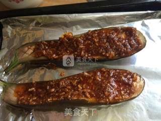 #aca烤明星大赛#grilled Eggplant with Minced Garlic Meat recipe