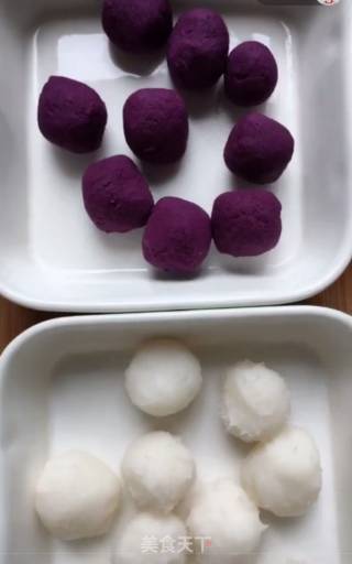 Yam Purple Sweet Potato Ball recipe