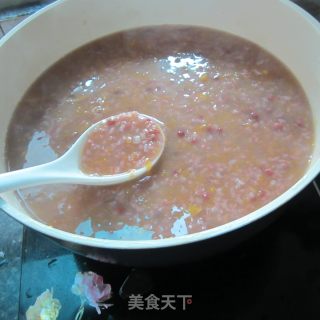 Pumpkin Congee with Red Beans recipe