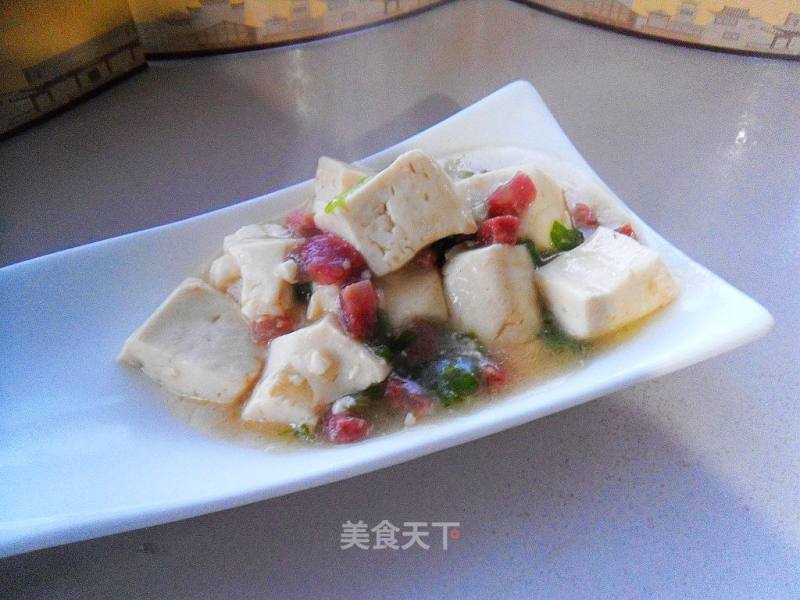 Braised Tofu with Chinese Sausage