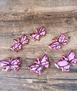 #aca Fourth Session Baking Contest# Making Pornographic Purple Sweet Potato Butterfly Cookies recipe