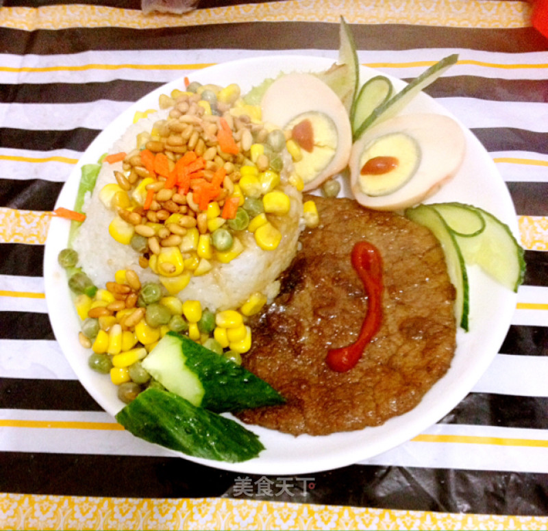 Corn Steak with Pine Nuts recipe