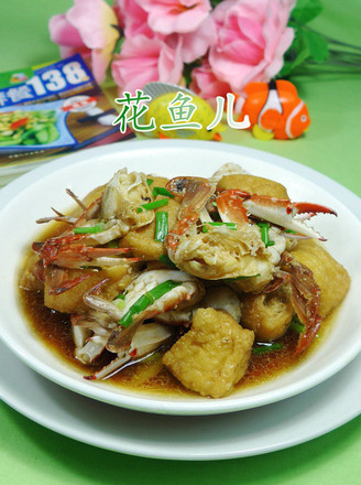 Fried Tofu with Crab recipe