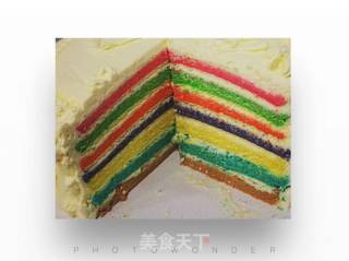 Rainbow Cake (8 Inches) recipe