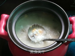 Salted Egg Congee with Squid and Oyster Sauce recipe