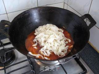 Shrimp and Tomato Sauce Pull Strips-the Gorgeous Turn of The Sliced Noodles recipe