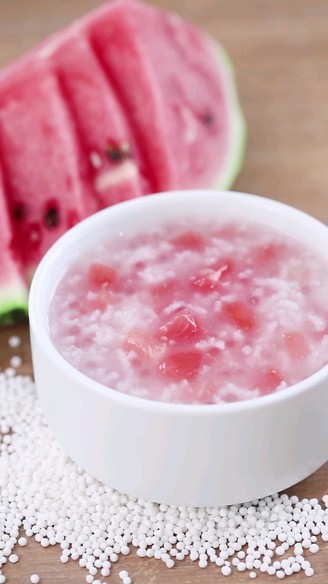 Shimei Porridge-fruit Porridge Series|"watermelon and Sago Porridge" Casserole Stew recipe