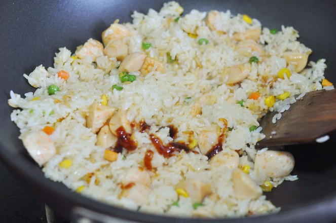 Fried Rice with Flying Fish Roe Intestines recipe