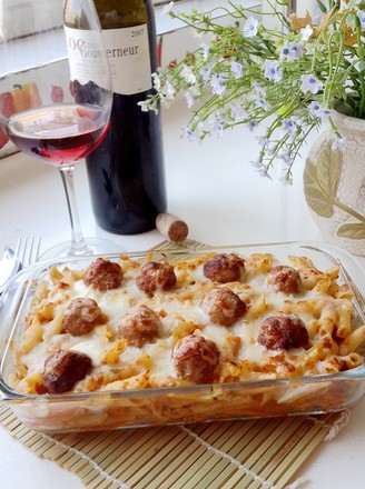 Baked Pasta with Meatballs recipe