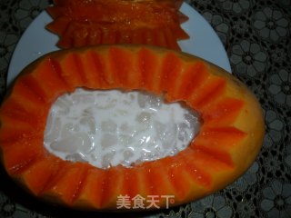 Stewed Hashima with Papaya Milk recipe