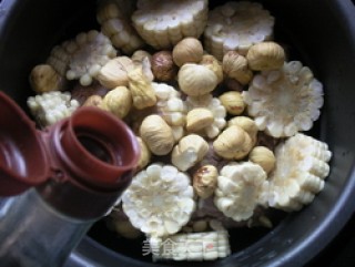 Stewed Spine with Corn and Chestnut recipe