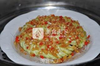 Steamed Loofah with Garlic Vermicelli recipe