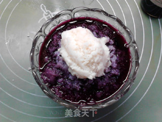 Snowy Deep Sea: Yam Puree and Blueberry Juice recipe