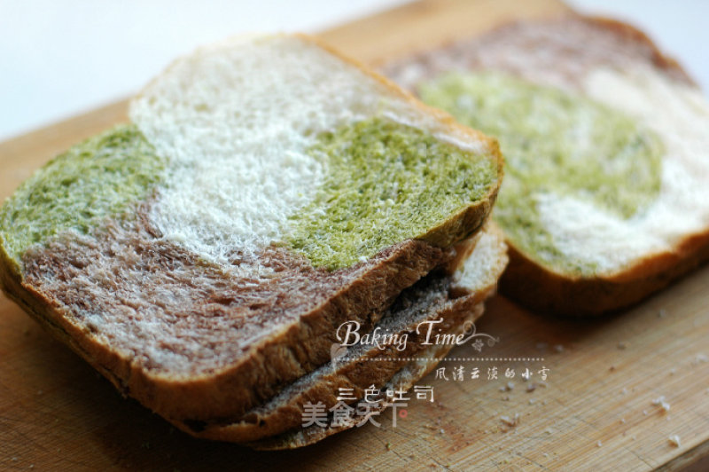 Welcome to The Colorful Spring: Three-color Toast recipe