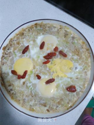 Steamed Egg with Minced Meat recipe