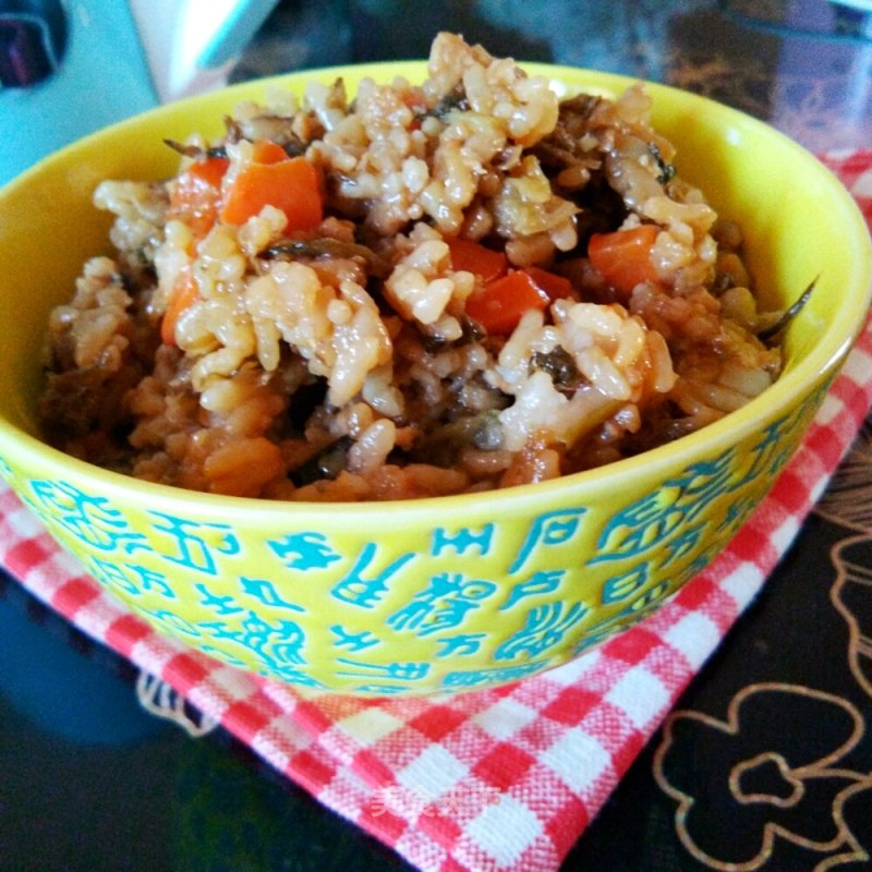 Braised Rice with Plum Vegetables recipe