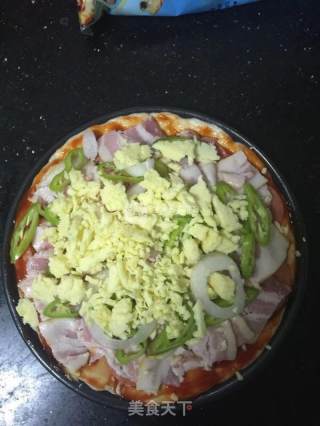 Bacon Ham Pizza recipe