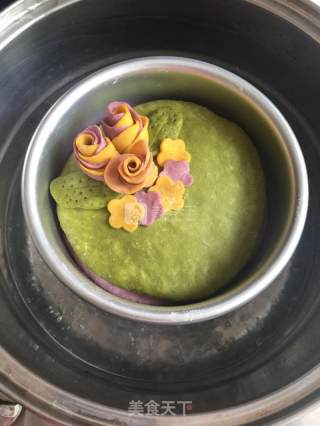 Three-color Steamed Cake recipe