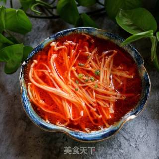 Enoki Mushroom in Tomato Sauce recipe