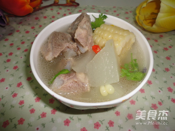 Winter Melon Pork Ribs and Corn Soup recipe