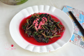 Red Amaranth with Garlic recipe