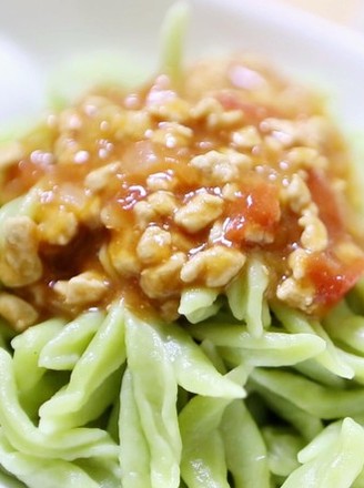 Baby Food Supplement Recipe Tomato Meat Sauce Scissors Noodles