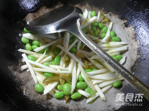 Stir-fried Edamame with Mustard recipe