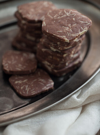 Chocolate Almond Sliced Biscuits