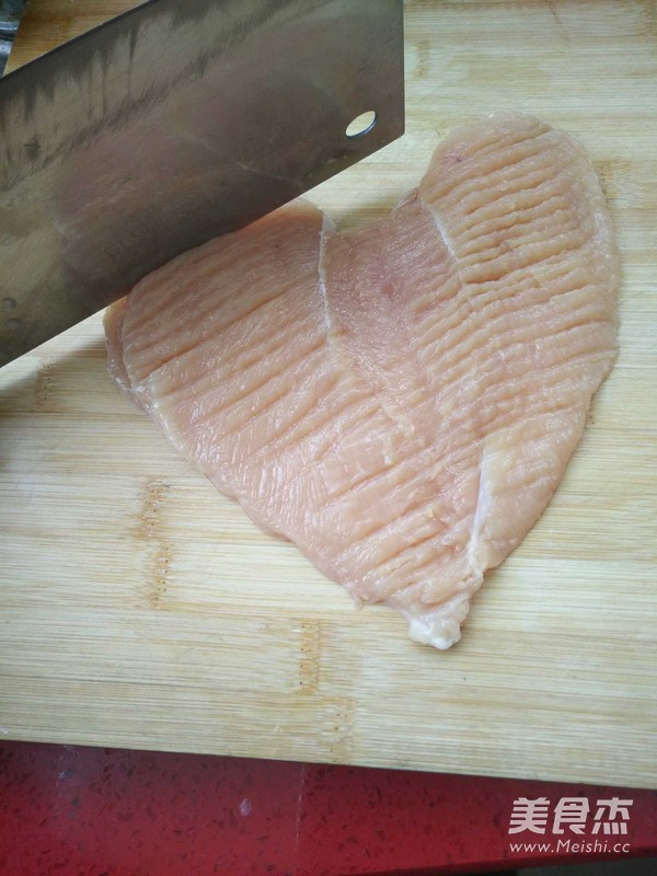 Heart-shaped Crispy Chicken Chop recipe