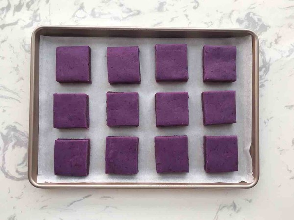 Purple Potato Bean Paste Cake recipe