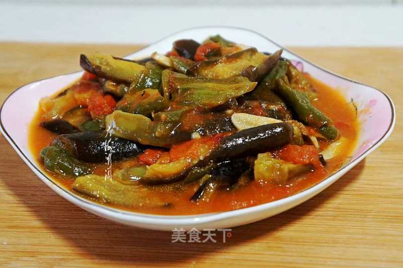 Stewed Eggplant with Green Peppers and Tomatoes recipe