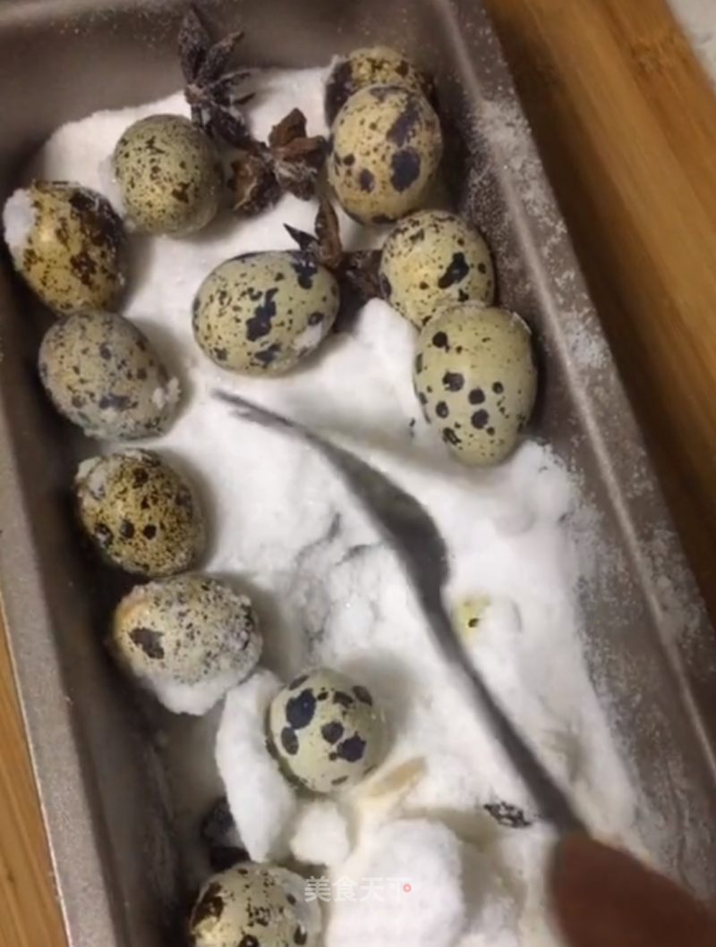 Salt Baked Quail Eggs recipe