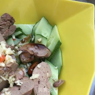 Cucumber and Chicken Liver with Flax Seed Oil recipe