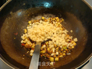 Fried Rice with Three Dings in Red Oil recipe