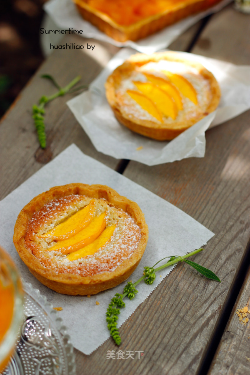 【almond Butter and Yellow Peach Tart】 recipe