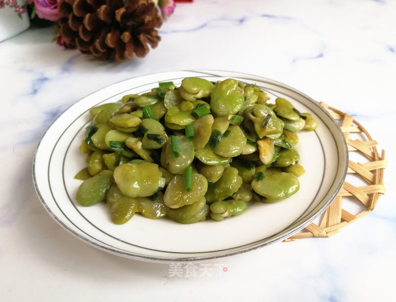 [appetizers] Broad Beans with Scallion Oil recipe