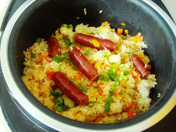 Sausage and Carrot Braised Rice recipe