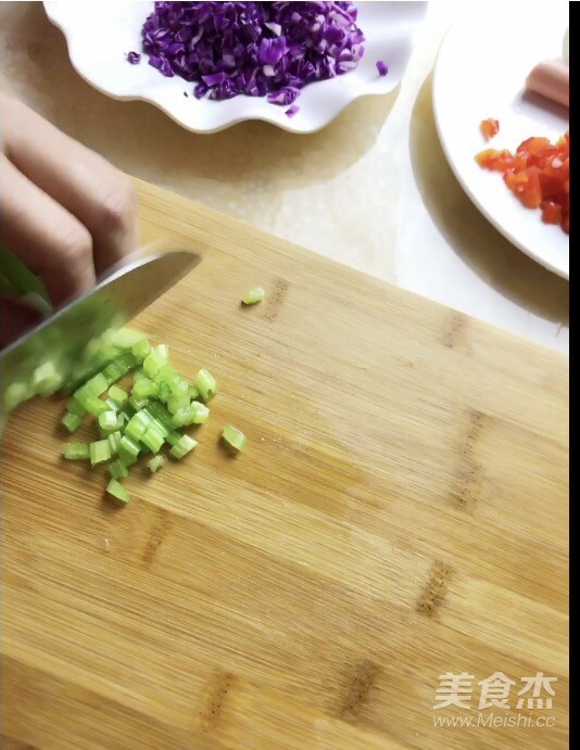 Rainbow Toast Salad recipe