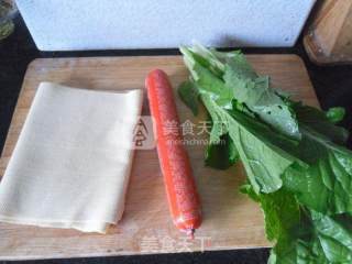 Grilled Beef Sausage with Dry Tofu recipe