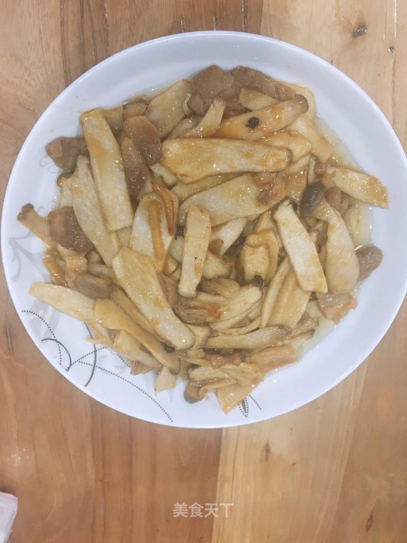Fried Pork with Pleurotus Eryngii recipe