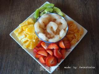 Fried Shrimp with Fruit recipe
