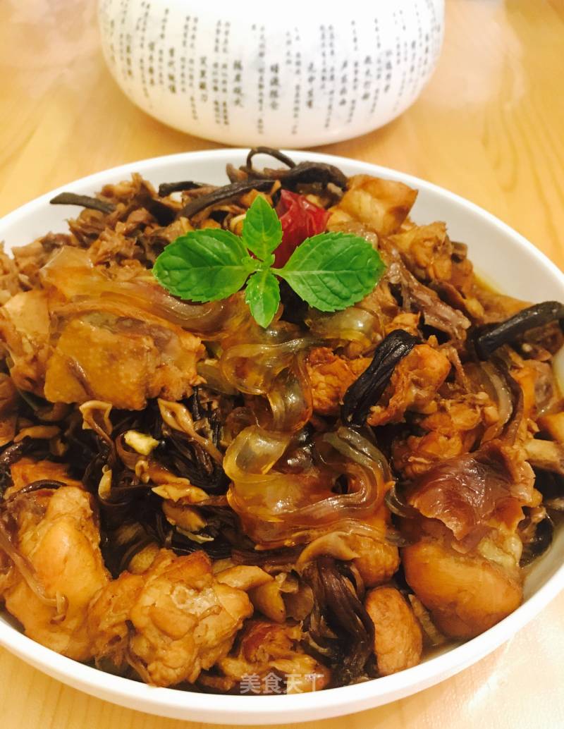 Chicken Stewed with Mushrooms recipe