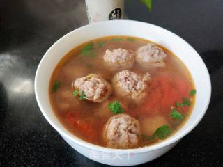 Tomato Beef Meatball Soup recipe