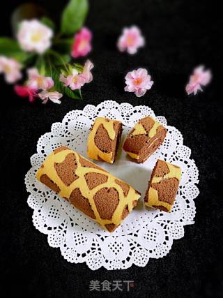 #四session Baking Contest and It's Love to Eat Festival#giraffe Pattern Cake Roll recipe