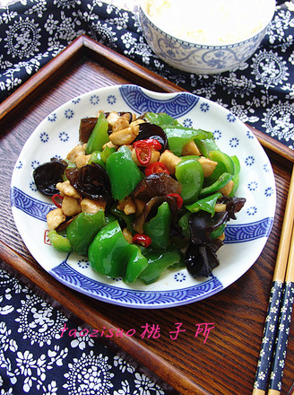 Stir-fried Chicken with Green Peppers recipe