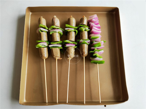 Beef Sausage Skewers recipe