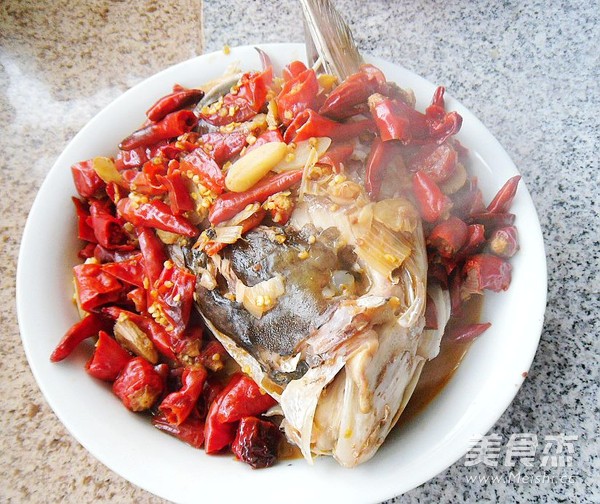 Braised Fish Head with Red Chili recipe