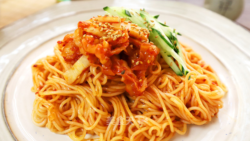 Korean Spicy Cabbage Noodles recipe